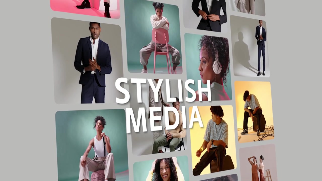 Dynamic Rolling Slideshow of Diverse Fashion Models in Studio