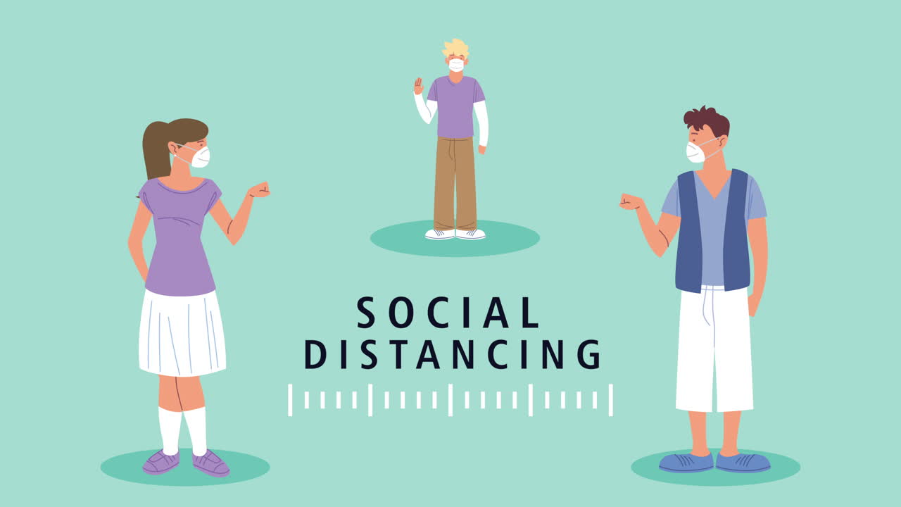 Social Distancing Illustration