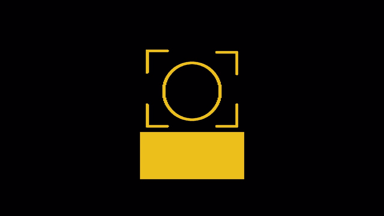 Animated Yellow Padlock Icon with Scanning and Unlocking Action