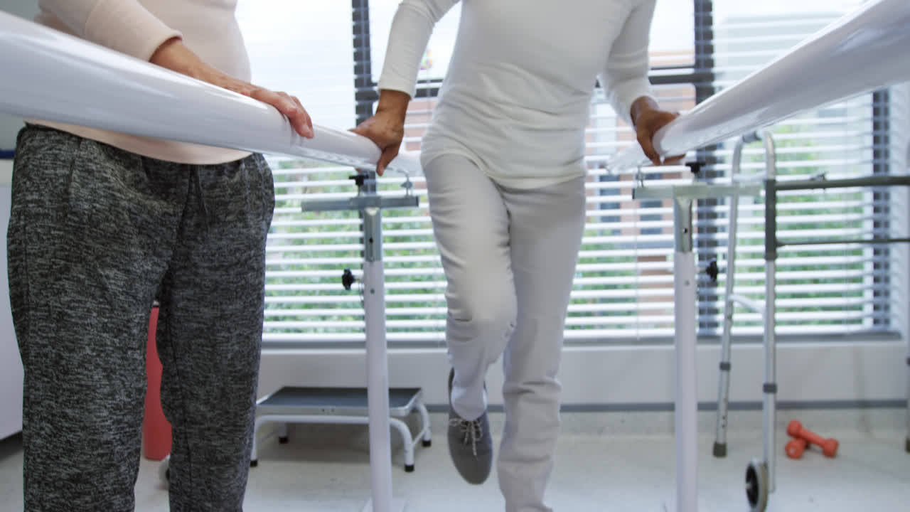 병원에서의 물리치료 세션