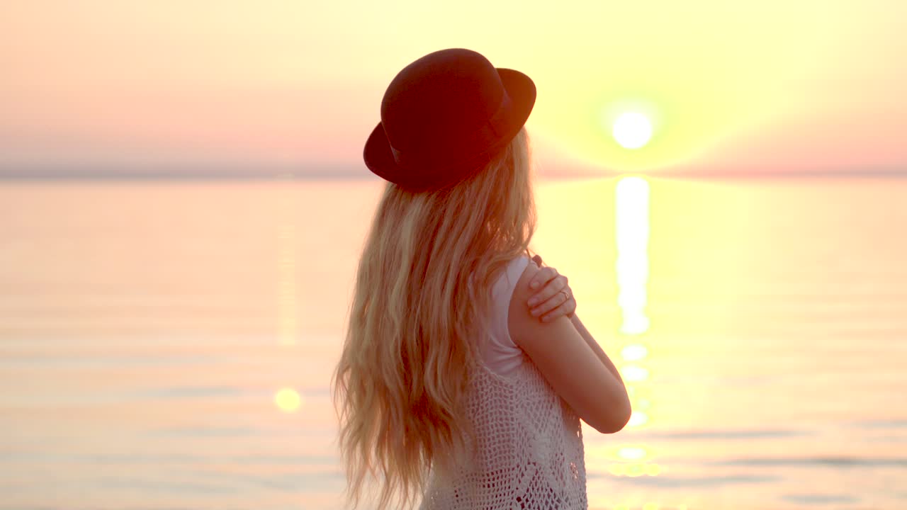 Sunset Beach Portrait of a Woman