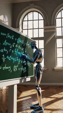 Robot Teacher in Classroom