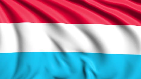 flag of luxembourg with fabric structure in the wind (loopable)