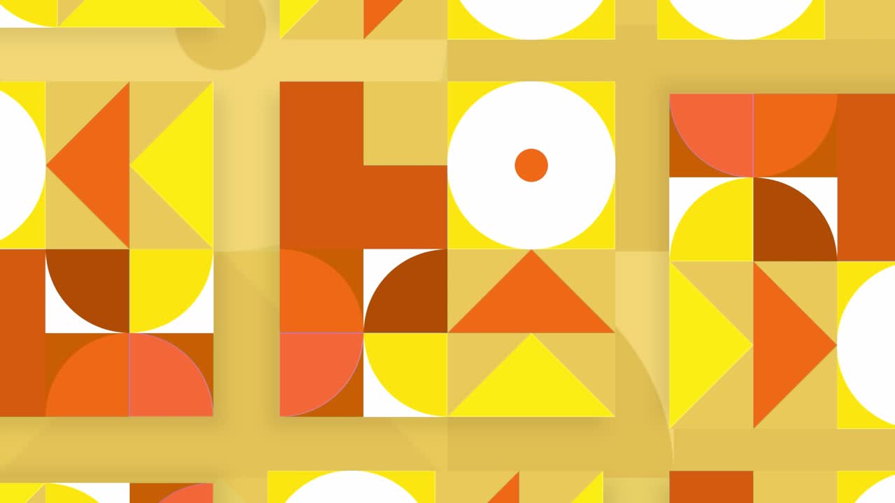 Abstract geometric shapes with yellow and orange colors
