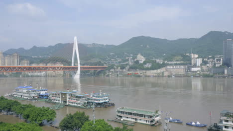 cable car running on the river