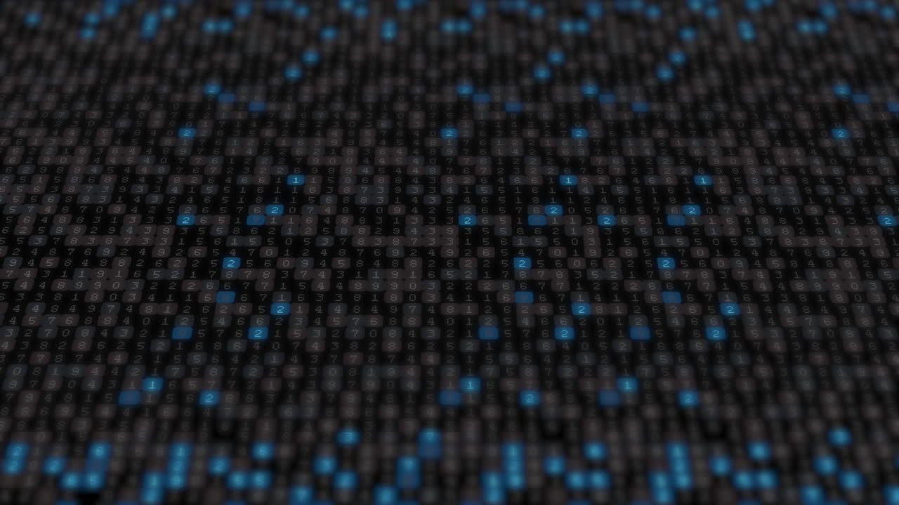 Animation of texture with moving black, grey and blue dots