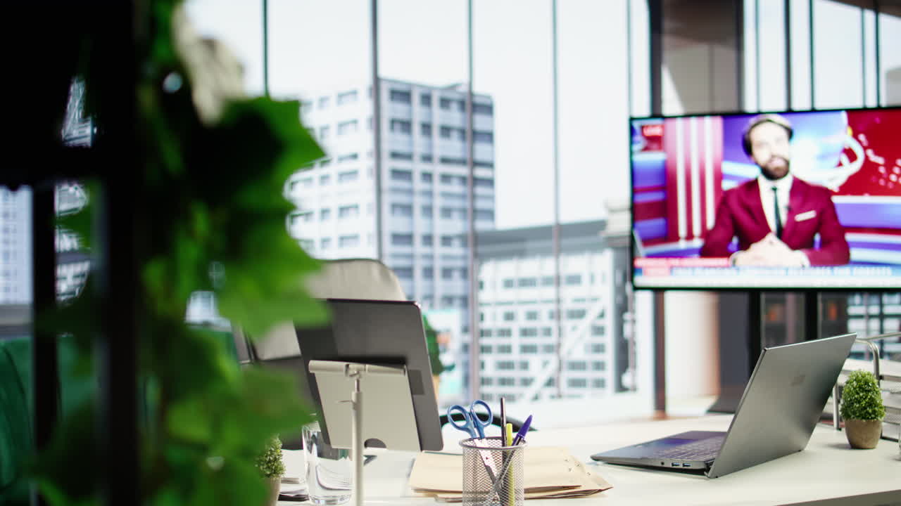 Empty urban corporate high end office designed for a person with authority