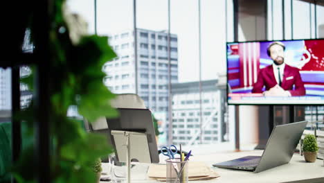 empty urban corporate high end office designed for a person with authority