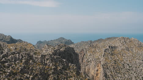 landscape of high mountains in mallorca, spain