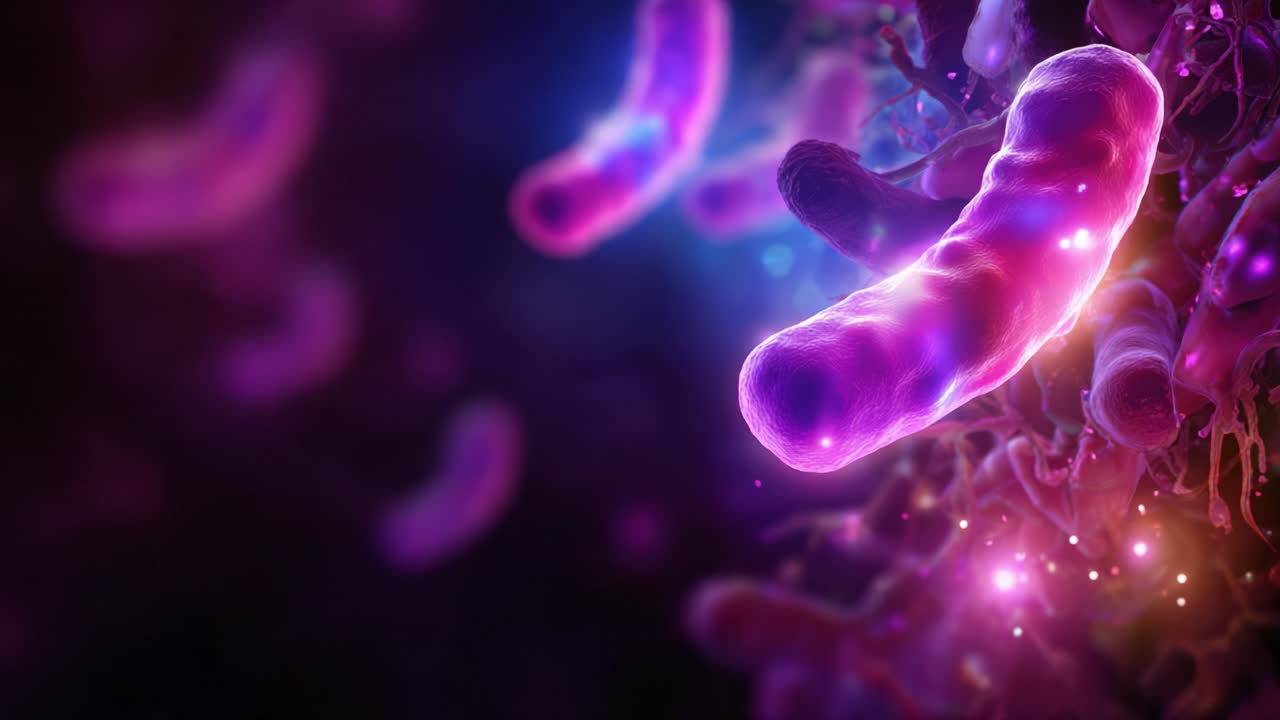 Microscopic View of Vibrant Bacteria: Captivating Imagery of Colorful Microorganisms Highlighting the Complexity of Life on a Cellular Level