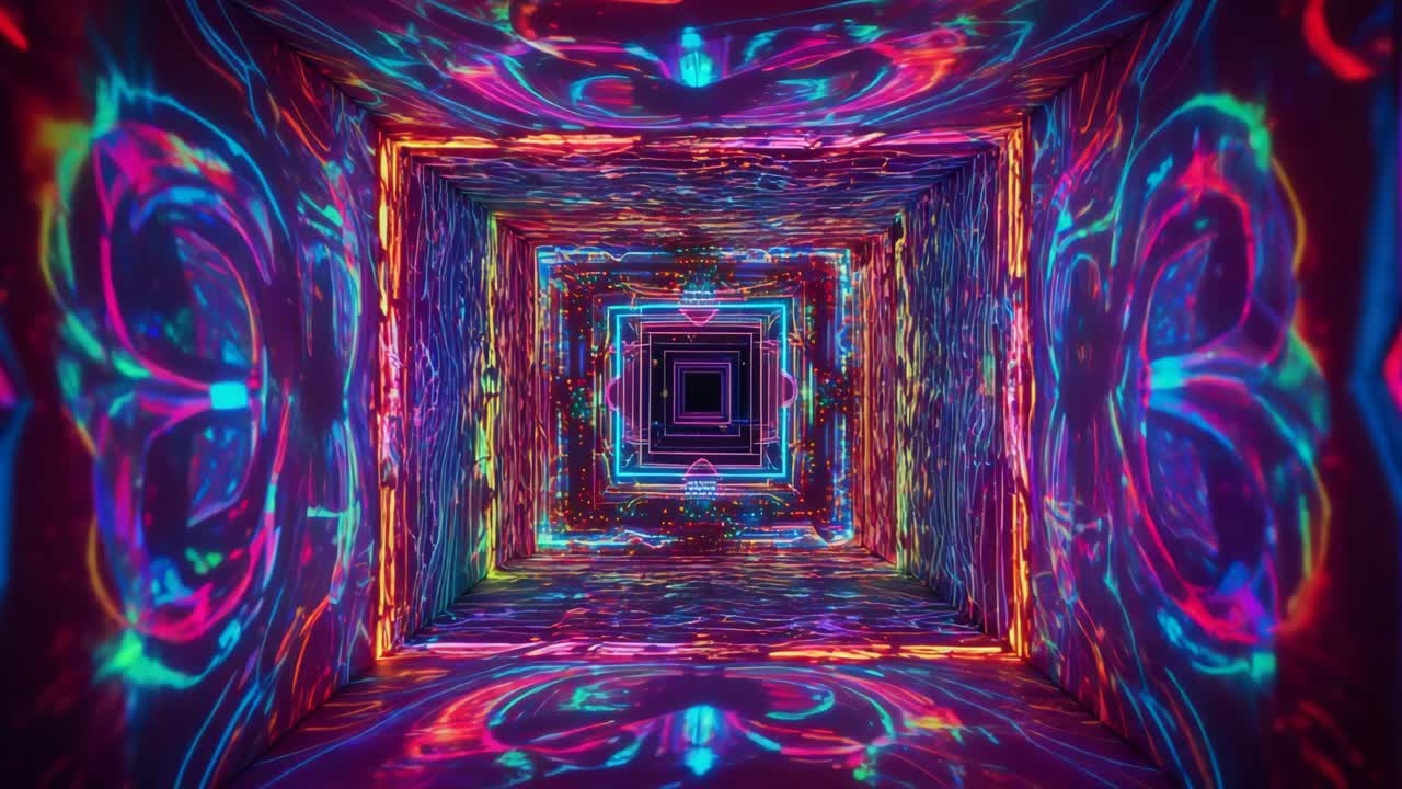 imágenes abstractas de túnel de neón