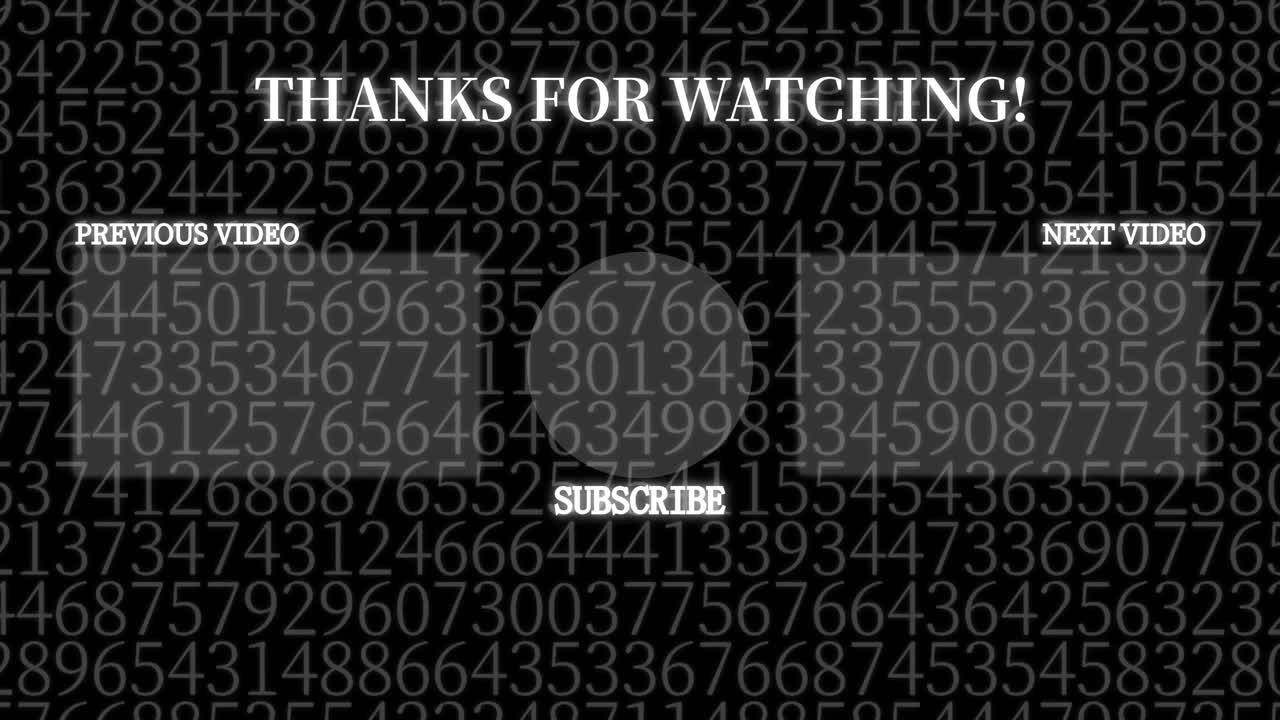 무작위 숫자 끝 카드 끝 화면 모션 그래픽