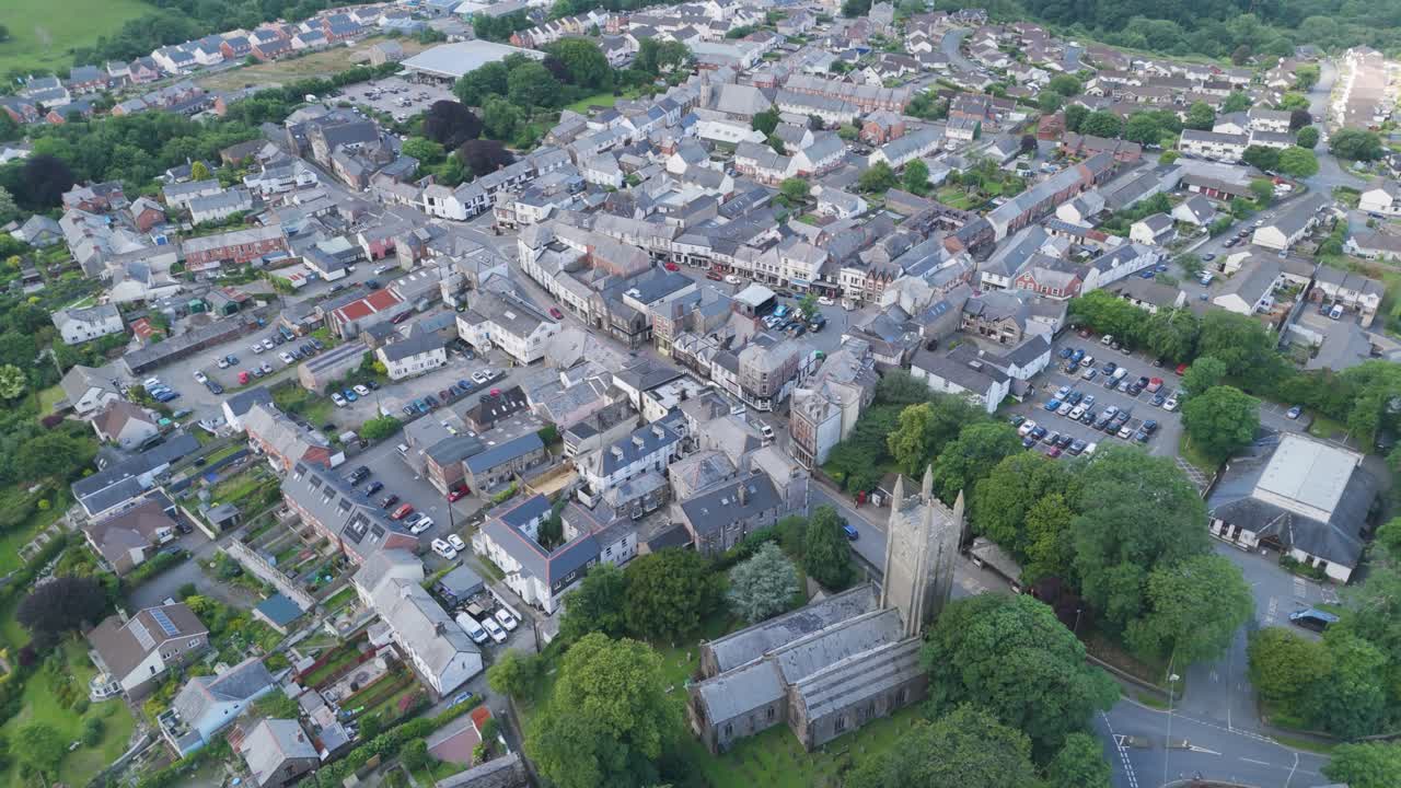 Aerial View of a Charming Town in the UK