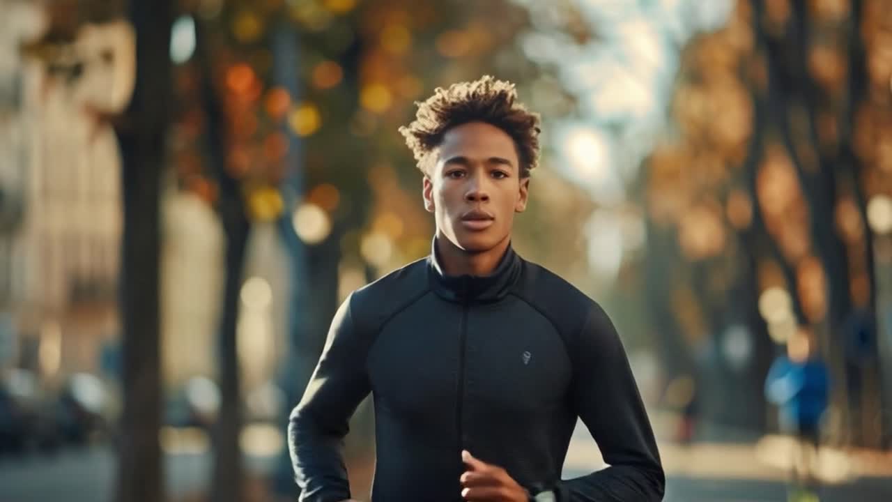 hombre corriendo en el parque