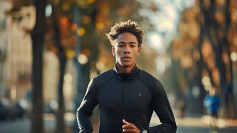 man running in park