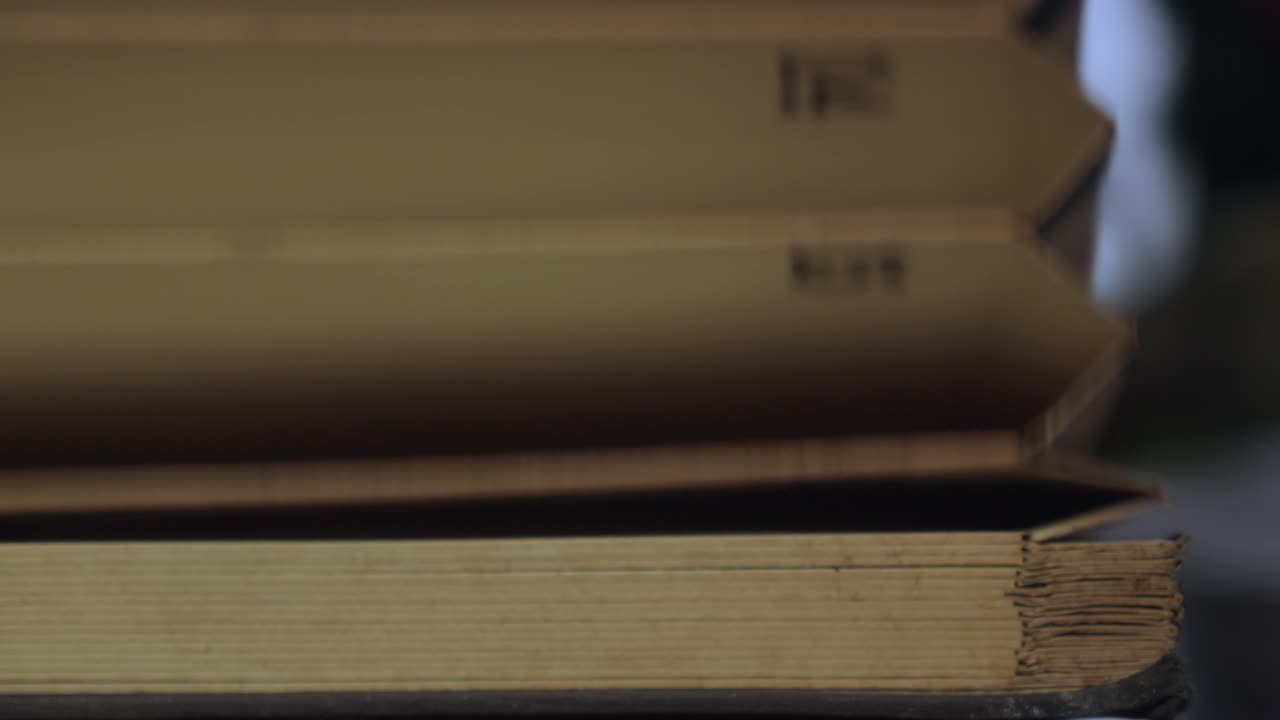 은 빈 파일링 북을 열고. 클로즈업