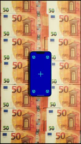 stacks of cash dollars and euro, banknotes counting, specialised police officer counting dollar euro banknotes in crime lab with machine, cashed out money, bitcoin changing, buying home flat in bank.