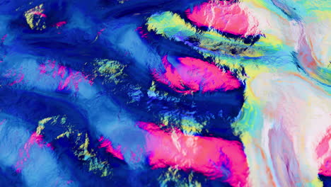 abstract gradient liquid, 3d rendering.