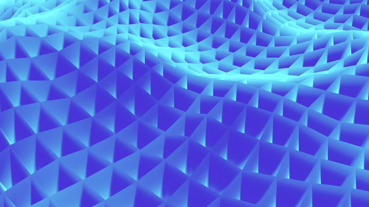 Blue rendered three dimensional square surface.