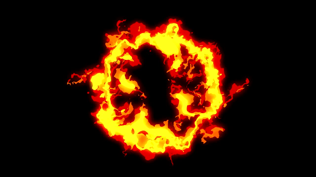 Fire lightning animation, Cartoon comic animation, Flame loop background,