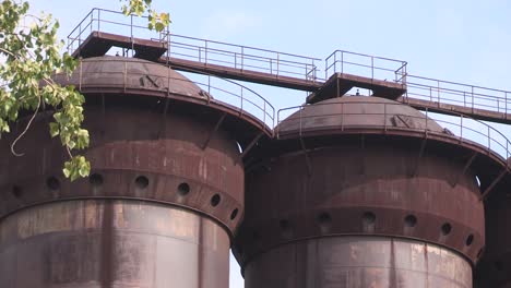 close up of former steel mill in vitkovice, czechia, europe-1