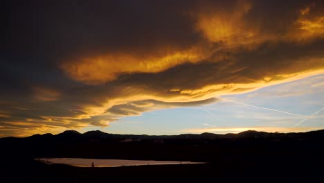 time lapse of sunset and lenticular clouds in boulder, colorado