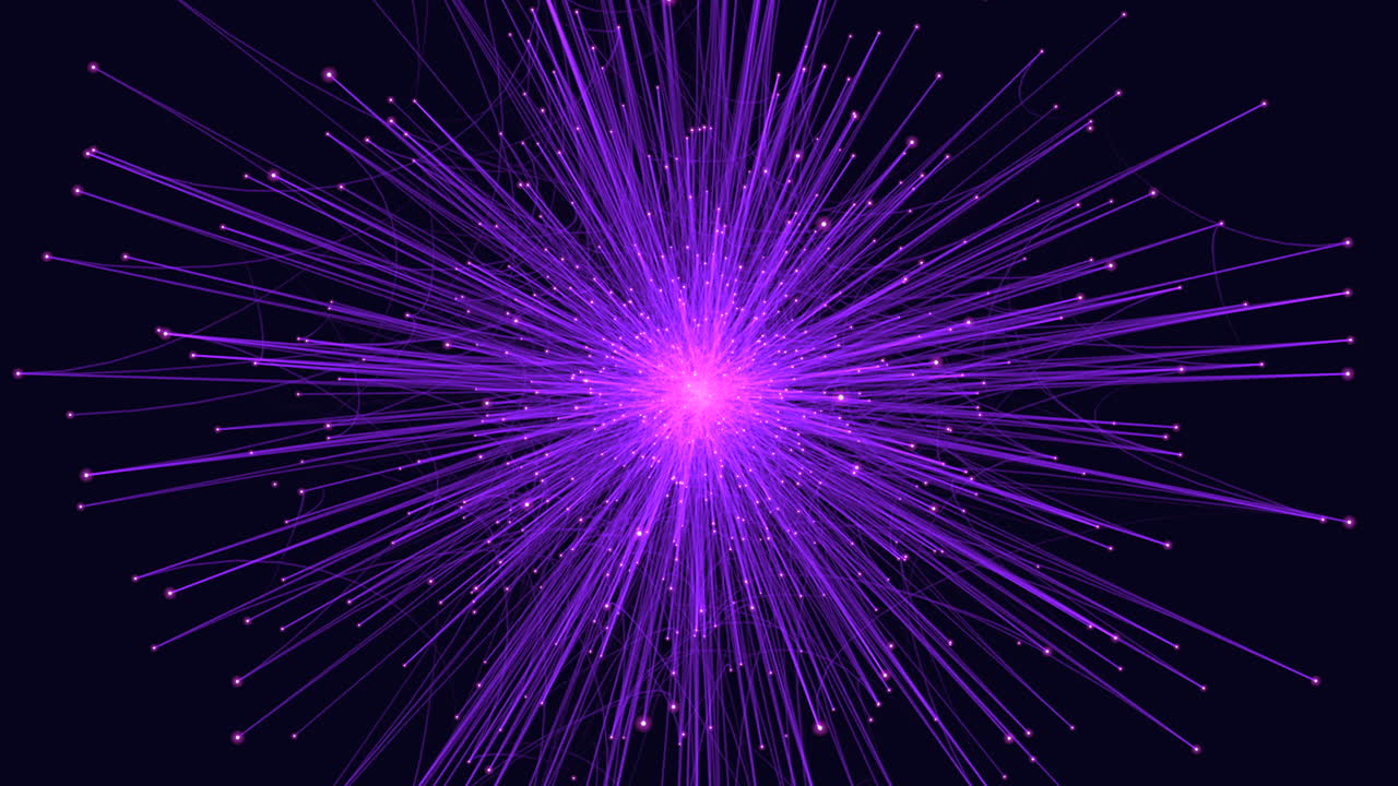 Purple explosion dynamic burst of light spreading in all directions
