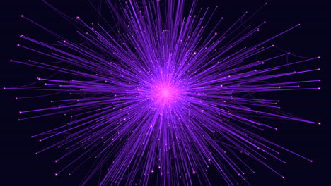 purple explosion dynamic burst of light spreading in all directions