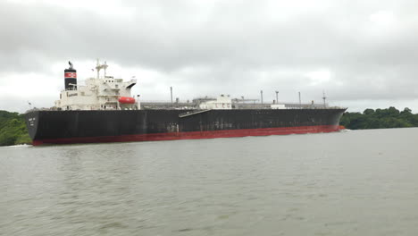 Big-black-and-red-cargo-ship-crossing-the