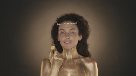 golden goddess portrait