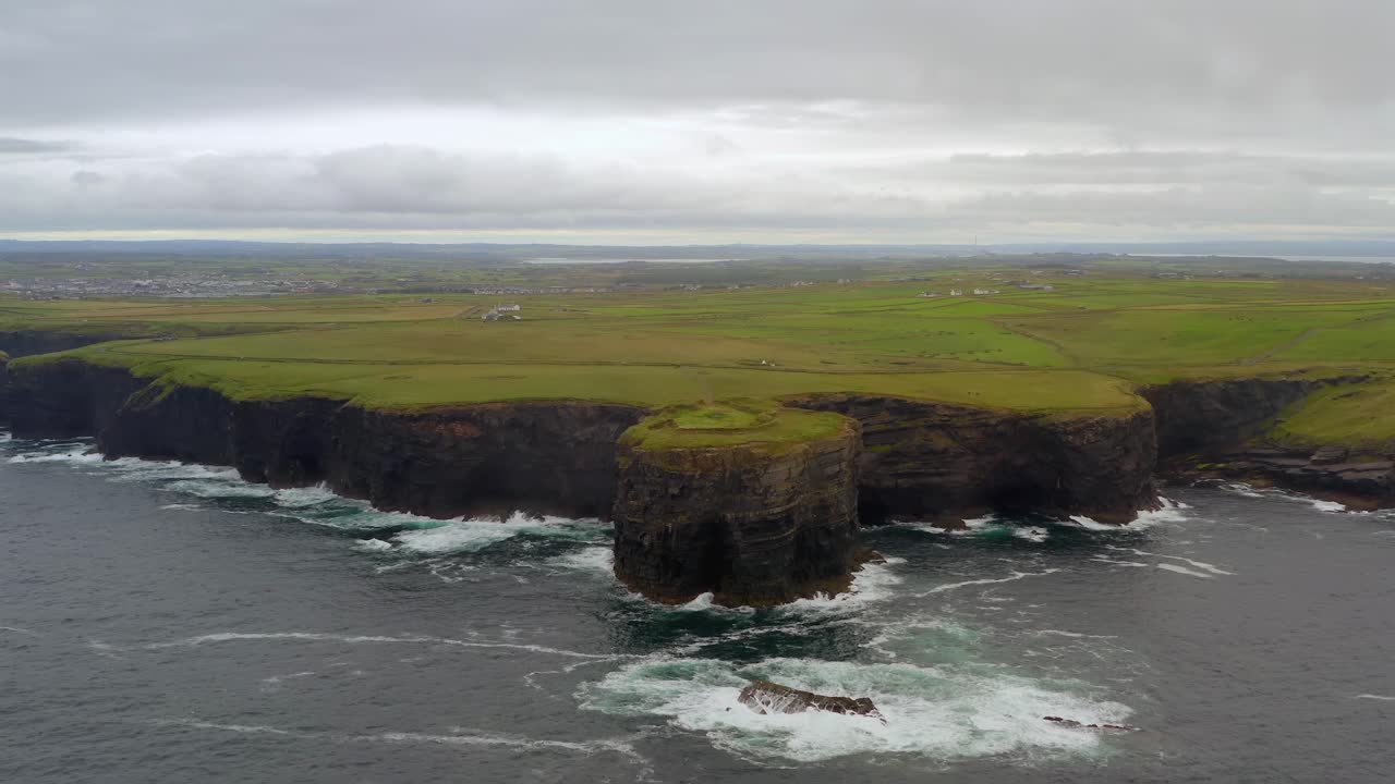 Aerial view of the Cliffs of Moher, Ireland