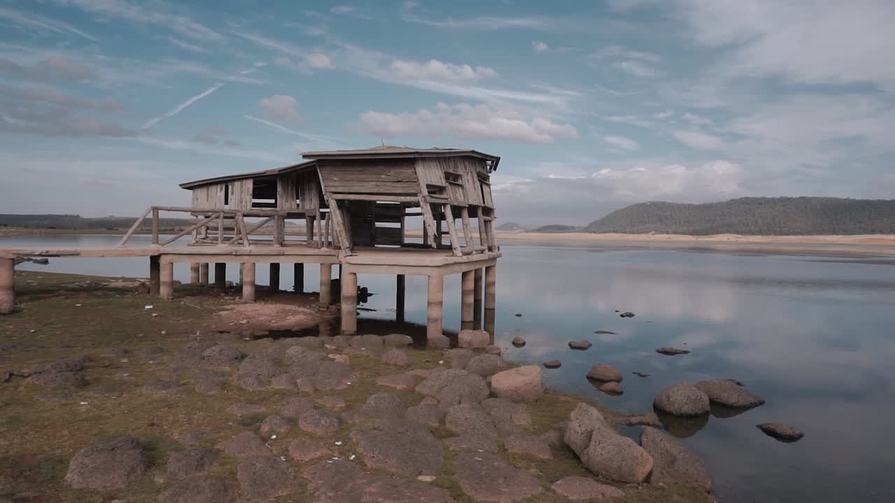 smooth shot of landscape lake nature in Morocco