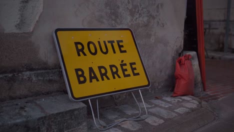 traffic information signage indicating road closed