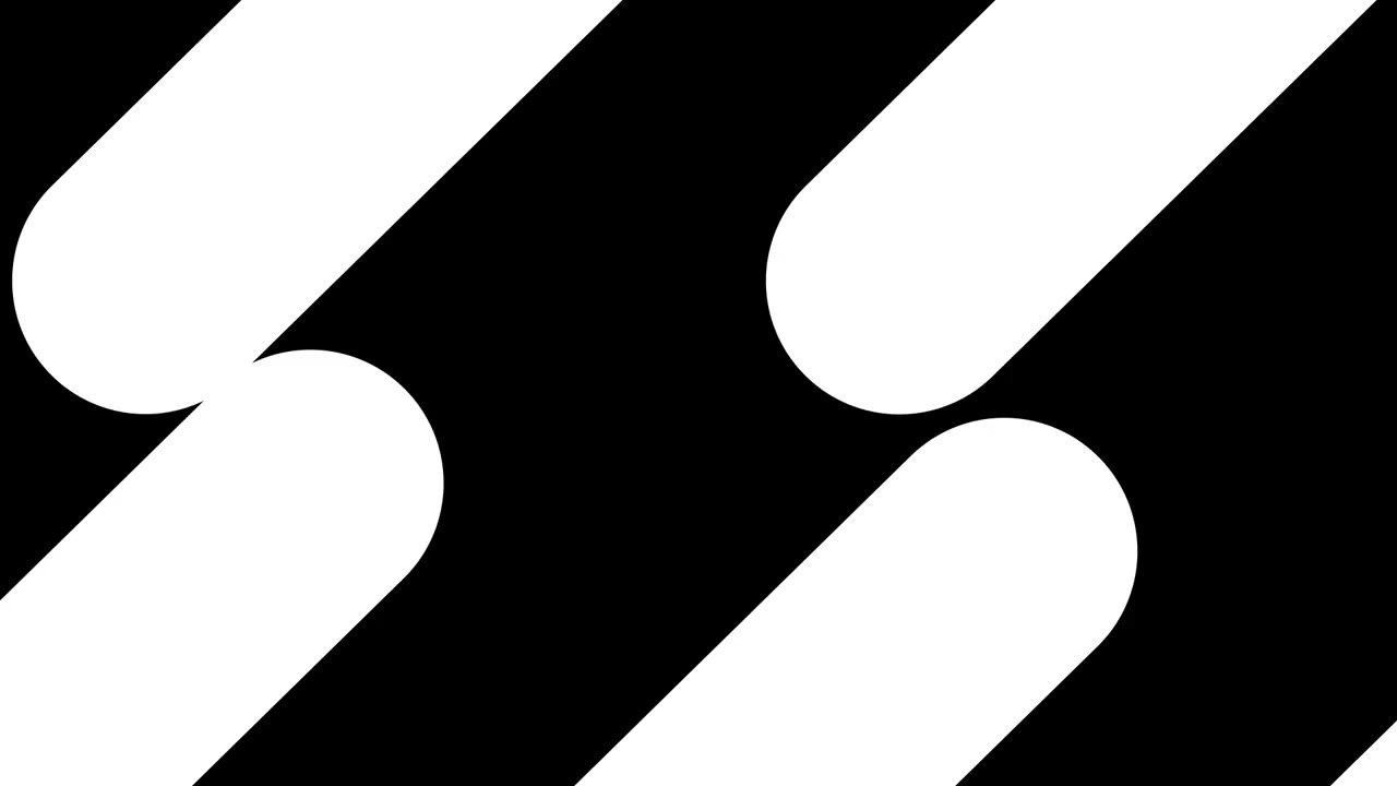 Abstract Black and White Geometric Shape Transition Animation