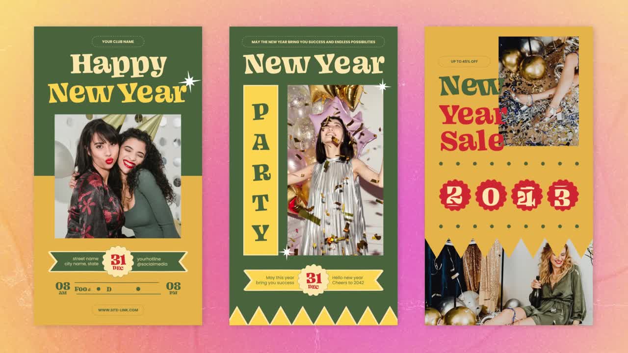 New Year Party and Sale