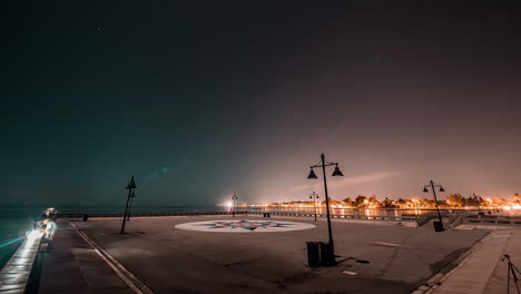 time lapse of white street pier in key west florida.