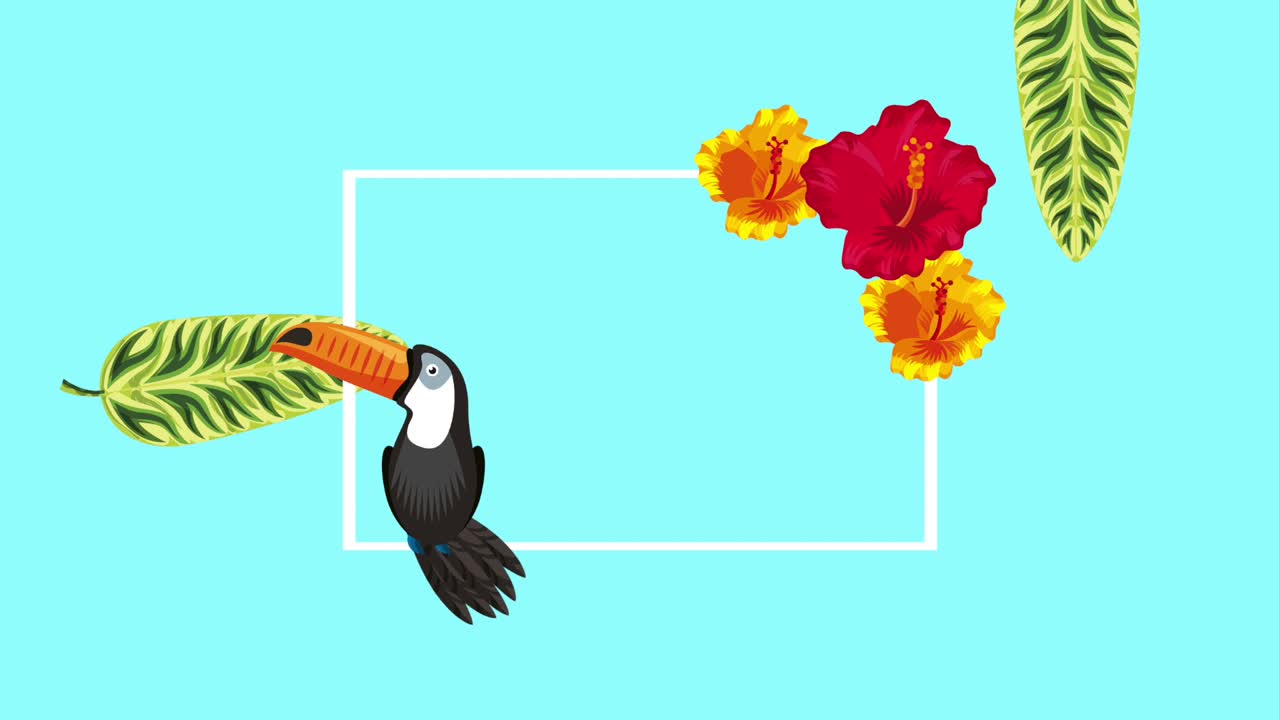 plantilla de verano tropical