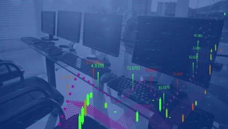 Animación-Del-Procesamiento-De-Datos-Financieros-Contra-Computadoras-En-Oficinas-Vacías