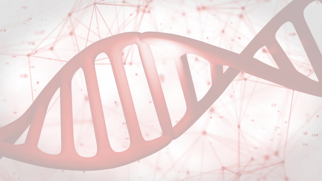 Filamento di DNA e connessioni di rete, animazione di ricerca scientifica