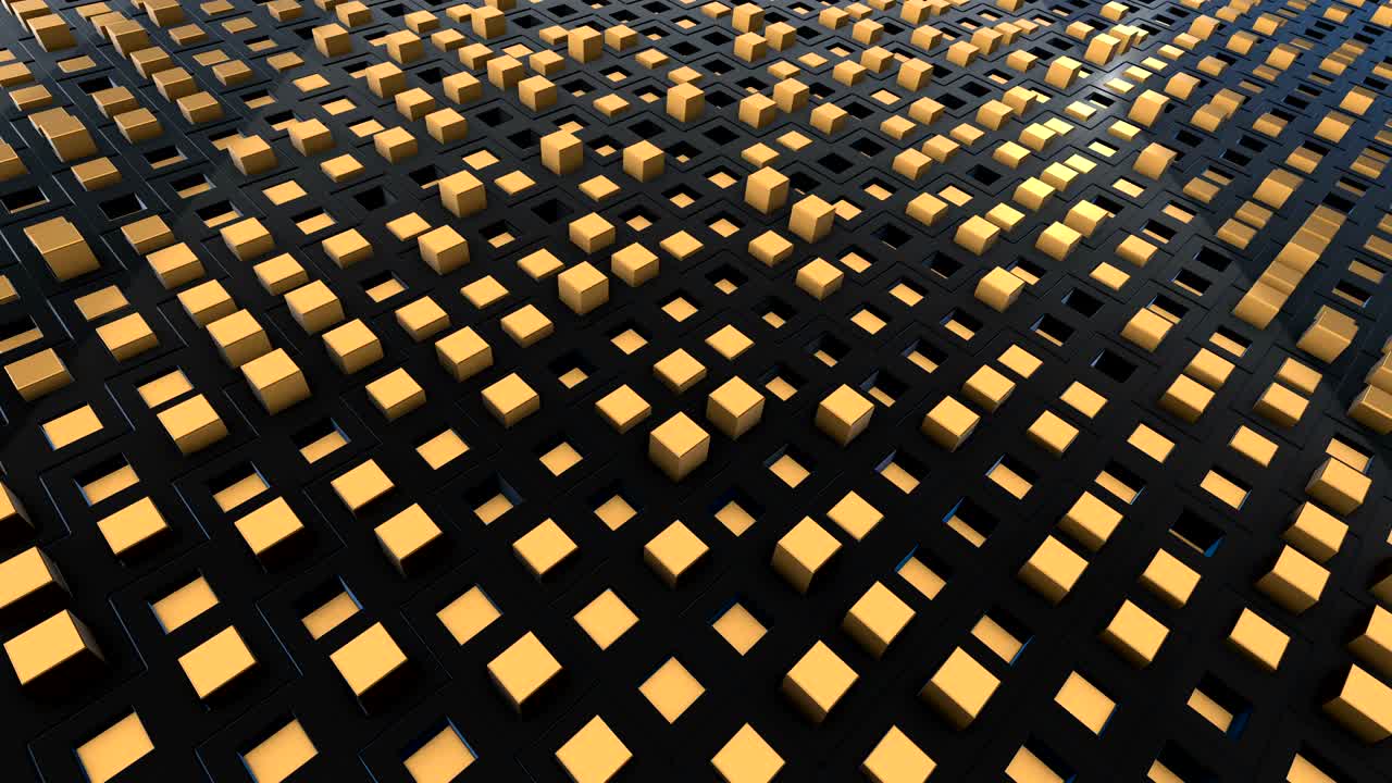 Sfondo animato 3D con cornici in movimento.