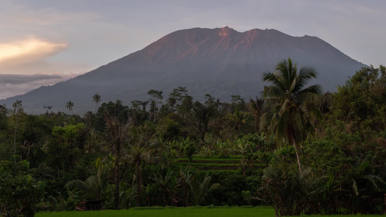 Volcanic Mountain Landscape in Indonesia