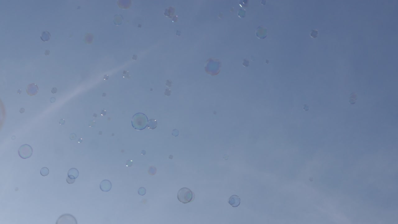4K Video slow motion  soap bubble flying in the air.