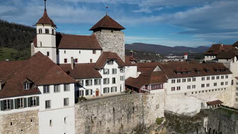 aarburg aargau switzerland tourist attraction castle aerial