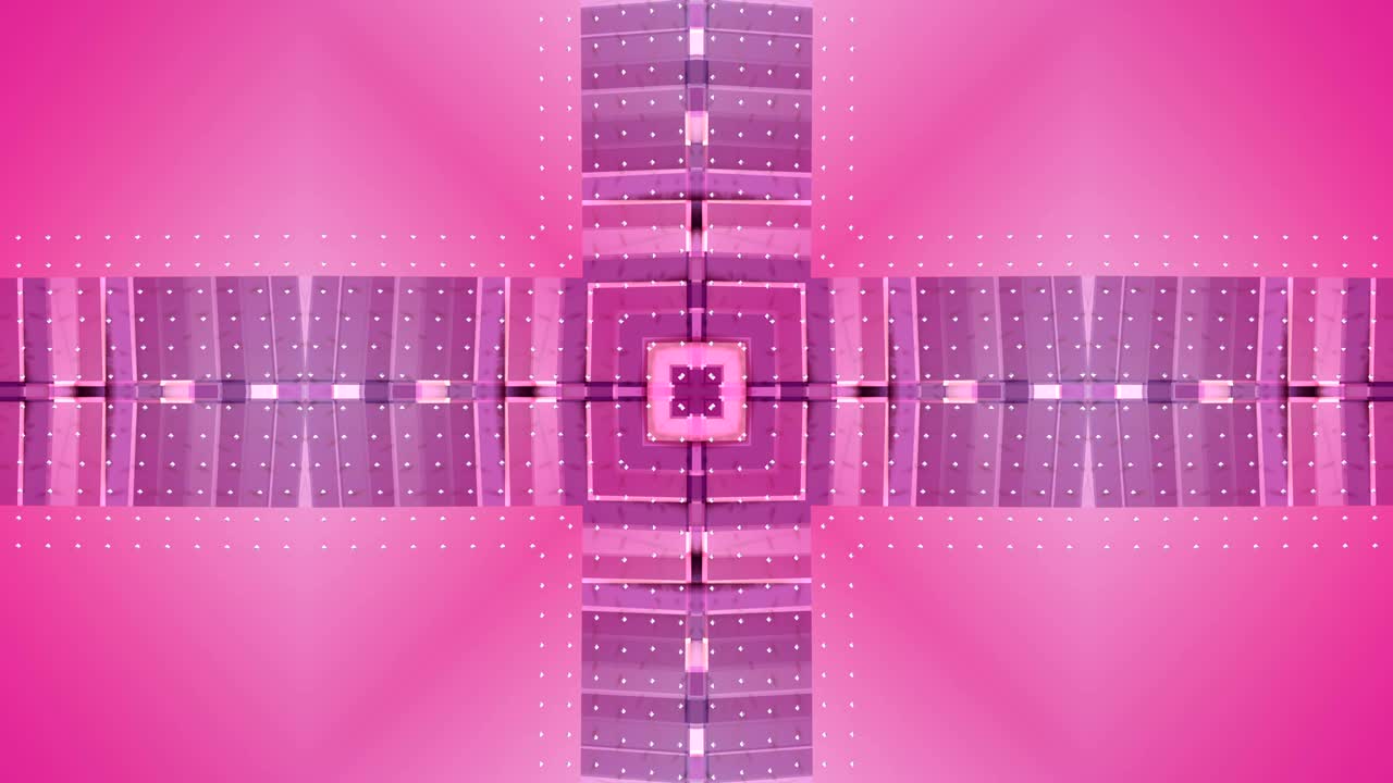 Abstract simple 3D background in red purple gradient color, low poly style as modern geometric background or mathematical environment with kaleidoscopic effect. 4K UHD or FullHD seamless loop. V11