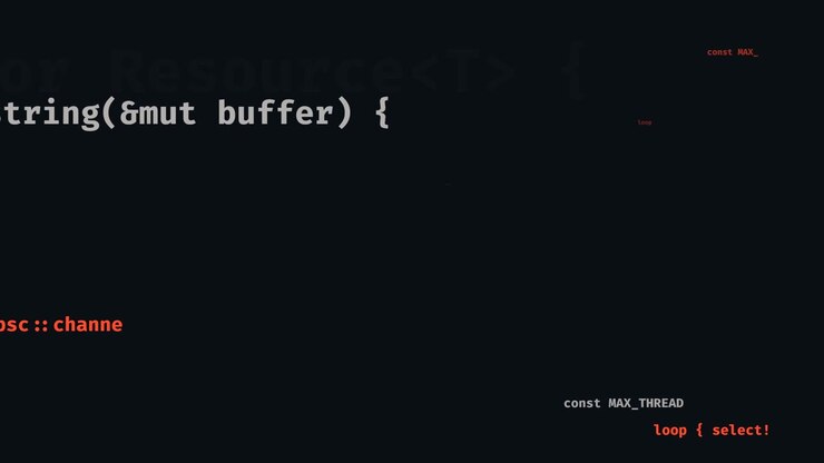 Rust Programming Language Code Snippets Displayed on Dark Background
