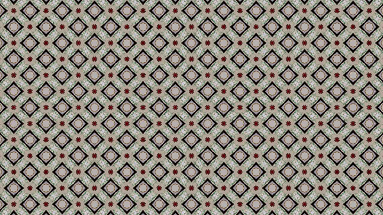 Two 2D graphic patterns that blend together to create multicolored effects.