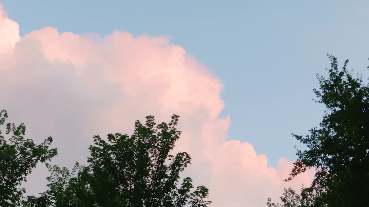 분홍색 요정 하늘 구름 환상 꿈 마젠타 배경