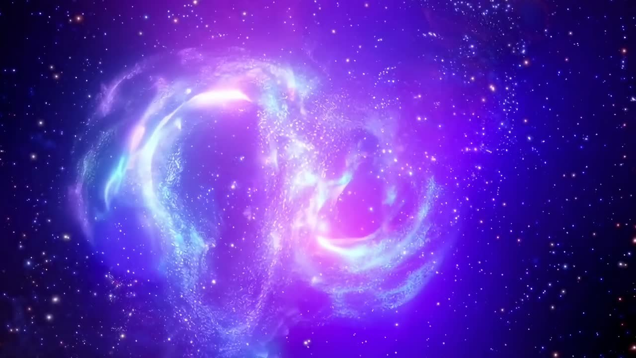 Simbolo dell'infinito cosmico in colori vivaci, catturato con un grandangolo, perfetto per un tema spaziale