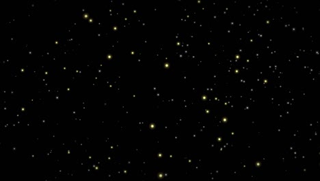 white snowflakes, golden confetti and bokeh lights on the black christmas background. 3d render image with alpha channel