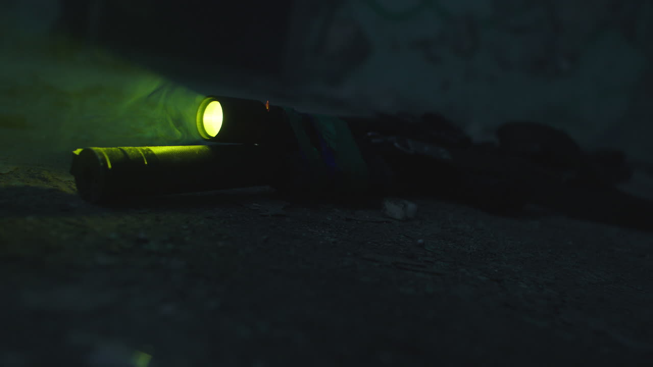 A wounded soldier in the abandoned military complex during the recon mission